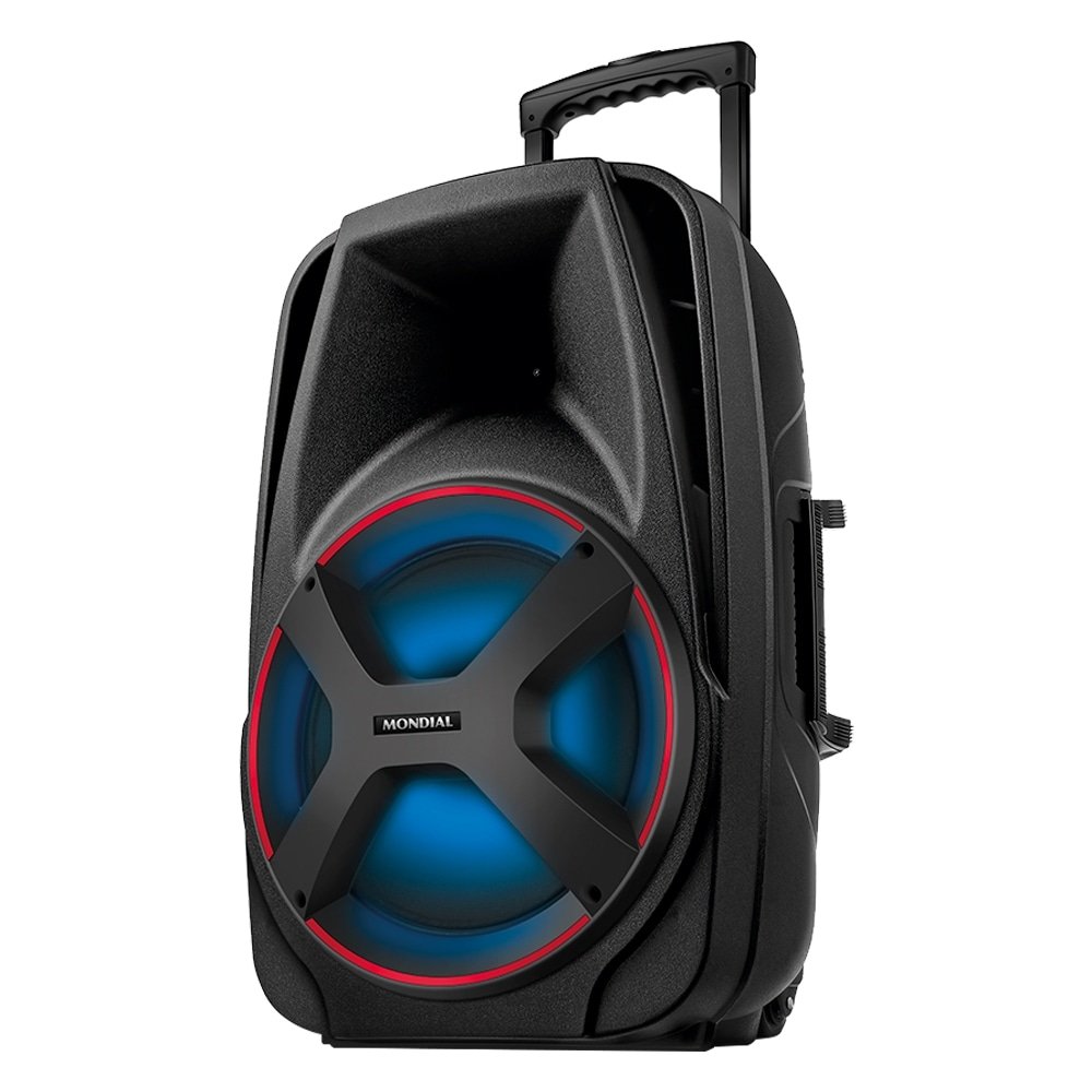 Caixa Amplificada Mondial CM550 - Entradas USB/SD/AUX e para Microfone, Rádio FM, Bluetooth, 550W RMS