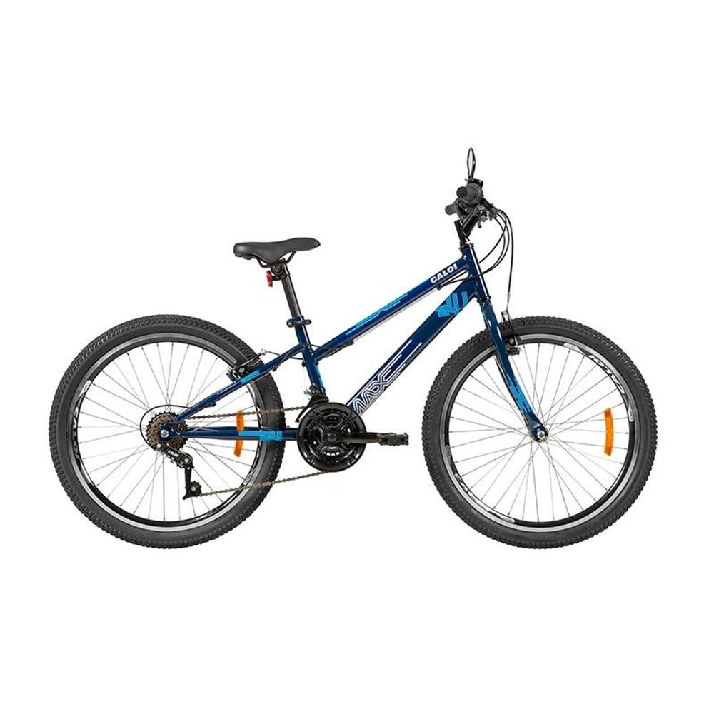 Bicicleta Juvenil Caloi Max, Aro 24, 21 Marchas, Quadro de Aço, Freio VBrake, Azul