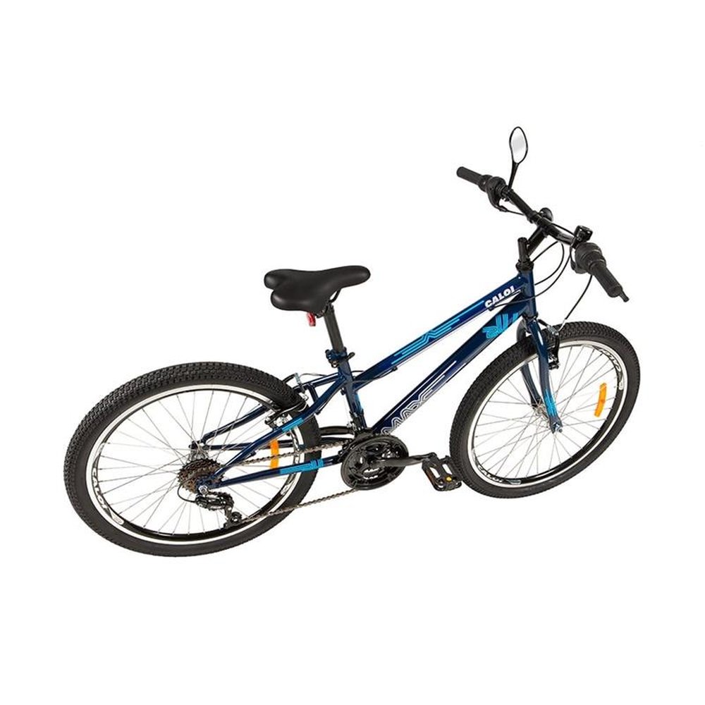 Bicicleta Juvenil Caloi Max, Aro 24, 21 Marchas, Quadro de Aço, Freio VBrake, Azul