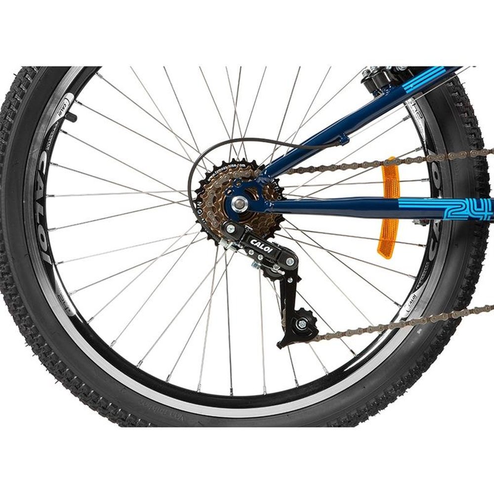 Bicicleta Juvenil Caloi Max, Aro 24, 21 Marchas, Quadro de Aço, Freio VBrake, Azul