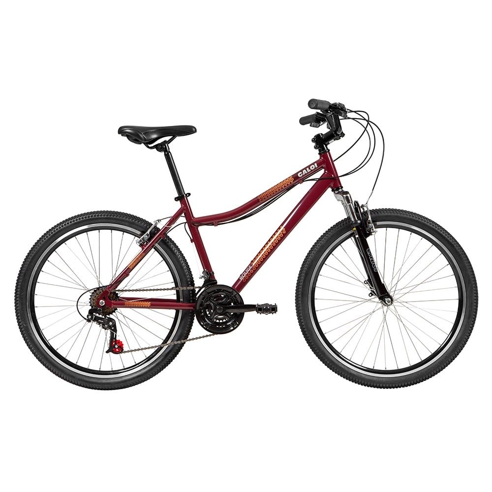 Bicicleta Caloi Rouge, Aro 26, 21 Marchas, Suspensão, Freio VBrake, Vinho
