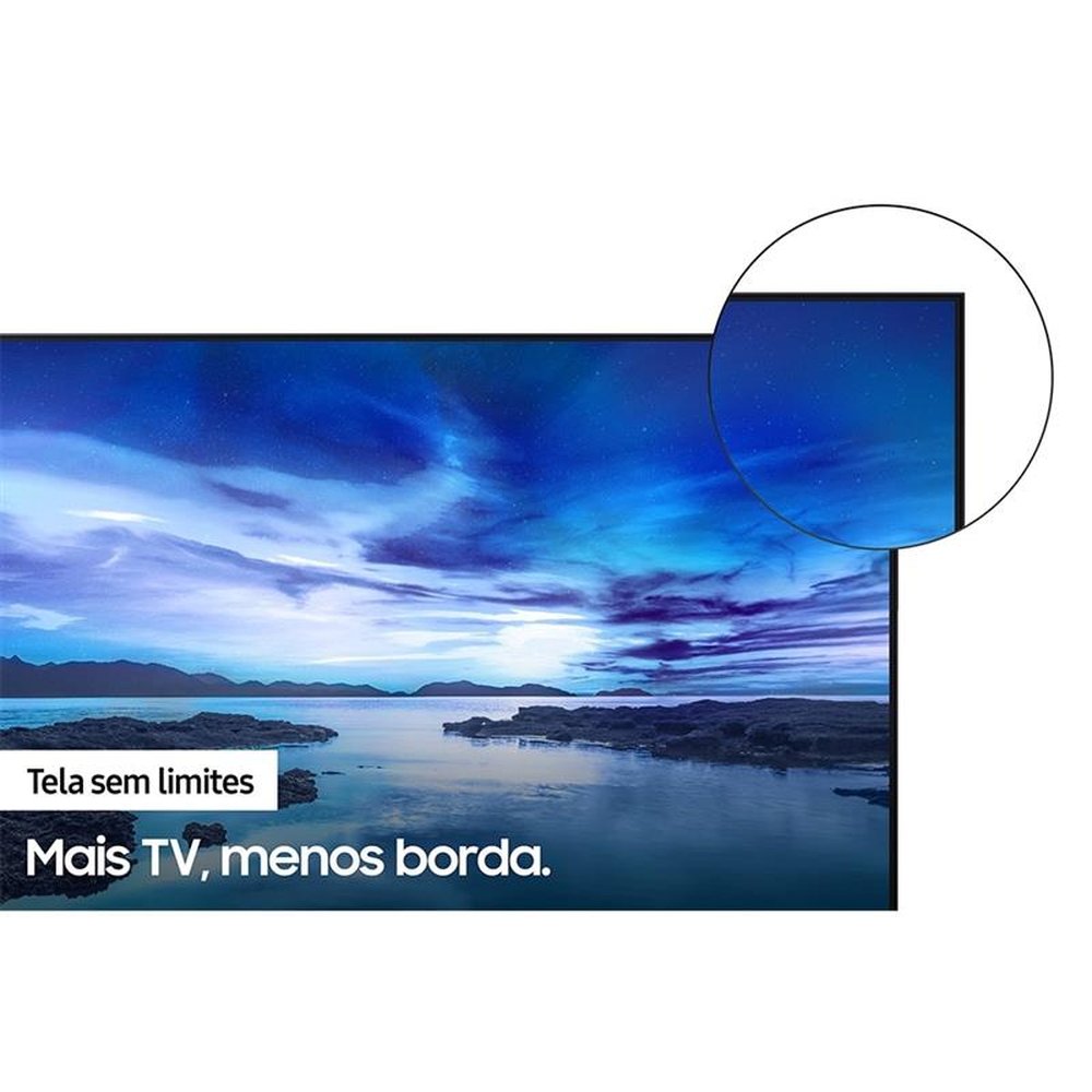 Smart TV LED 50" Samsung UN50AU7700GXZD 4K UHD HDR Cristal com Wi-Fi, 1 USB, 3 HDMI, Alexa Built In,Tela sem Limites, 60hz