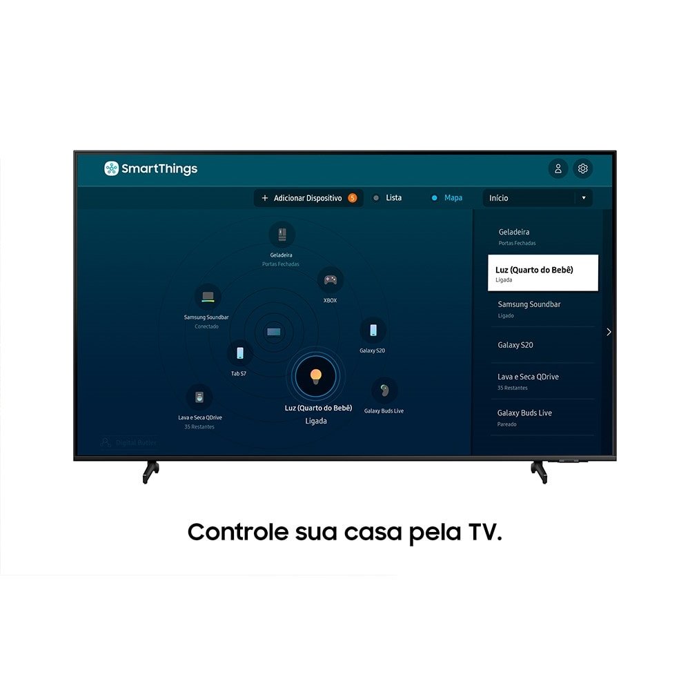 Smart TV QLED 55" Samsung QN55Q60AAGXZD 4K UHD HDR Wi-Fi, 2 USB, 3 HDMI, Alexa Built In,Modo Game, Tela sem Limites,60hz