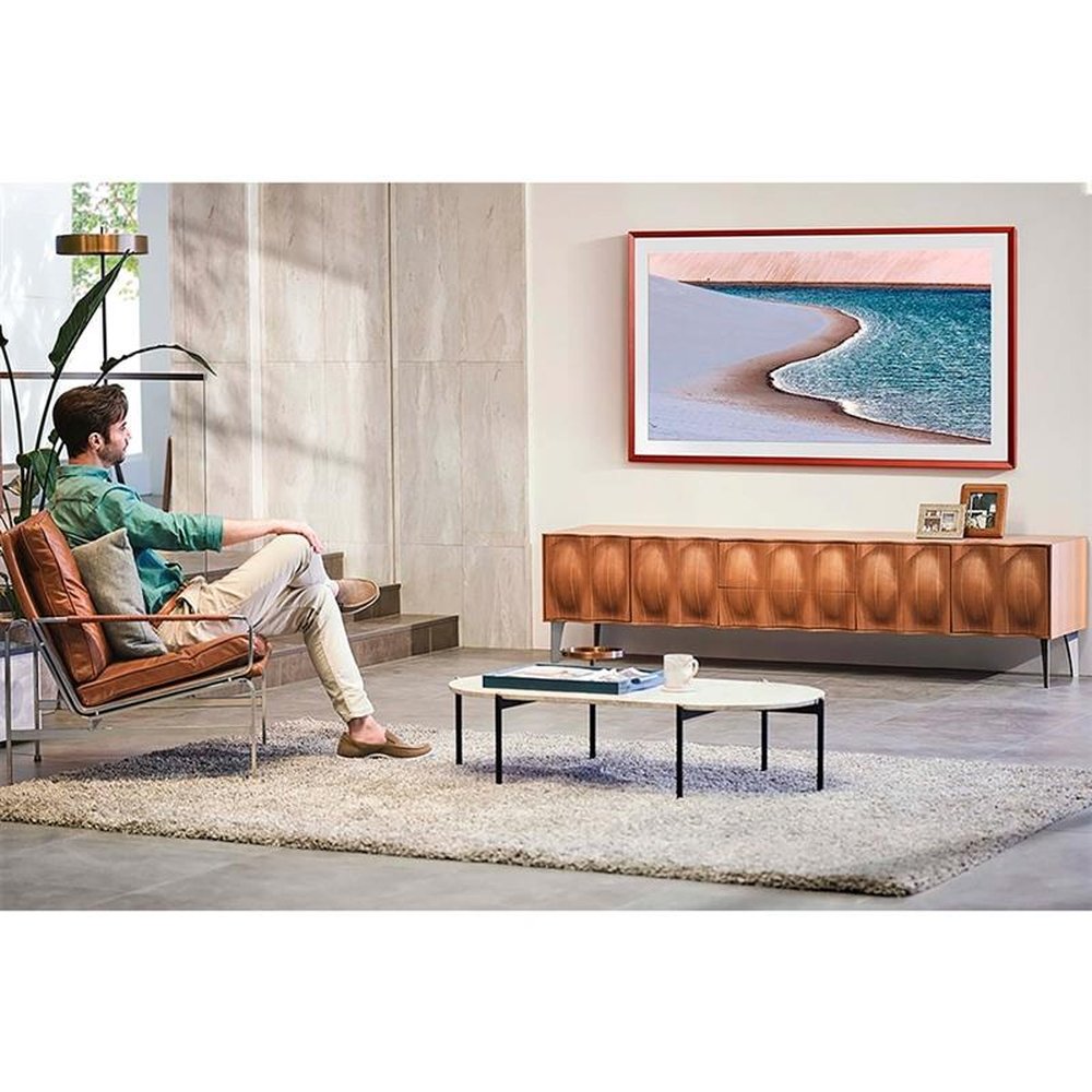 Smart TV QLED 55" Samsung QN55LS03AAGXZD 4K HDR com Wi-Fi, 2 USB, 4 HDMI, The Frame, Design Slim, Smart Things,120Hz