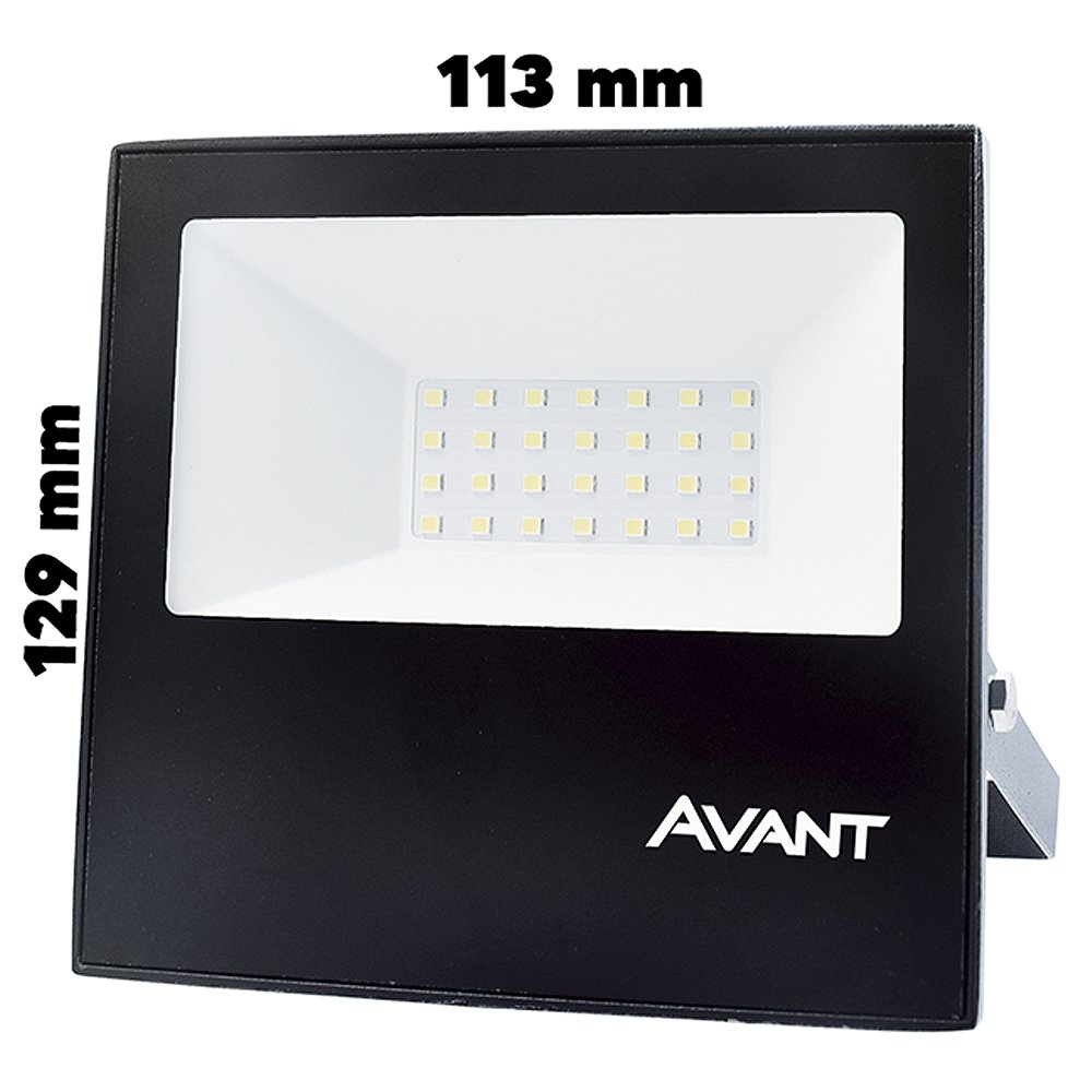 Refletor Avant LED 30W, Slim 6,5k, 2250 Lumens, Preto