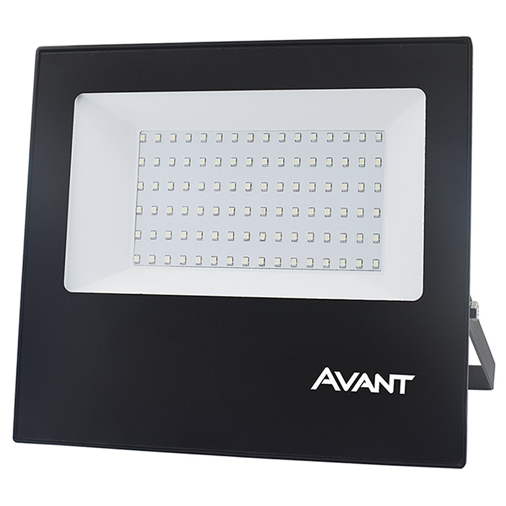 Refletor Avant LED, 100W, Slim 6,5K, 7500 Lumens, Preto