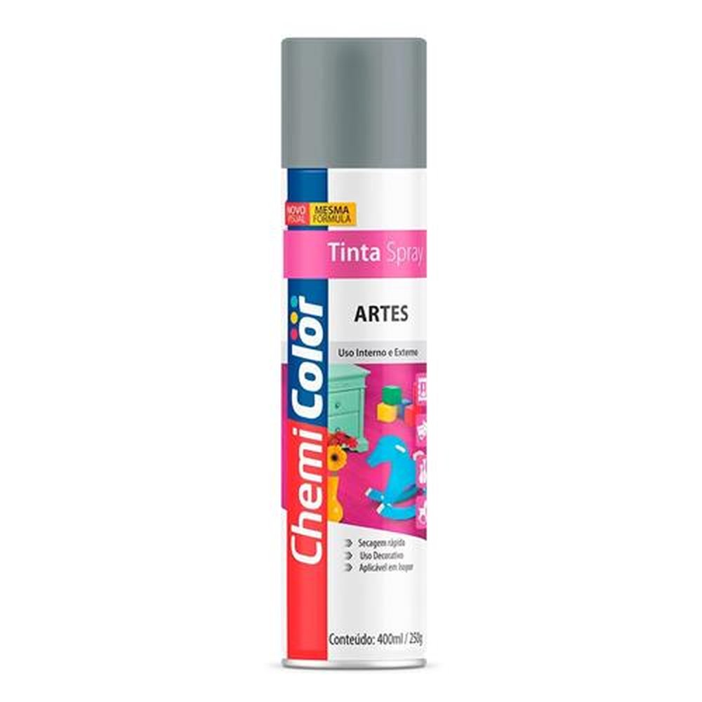 Tinta Spray Chemicolor Artes Alumínio 400ml