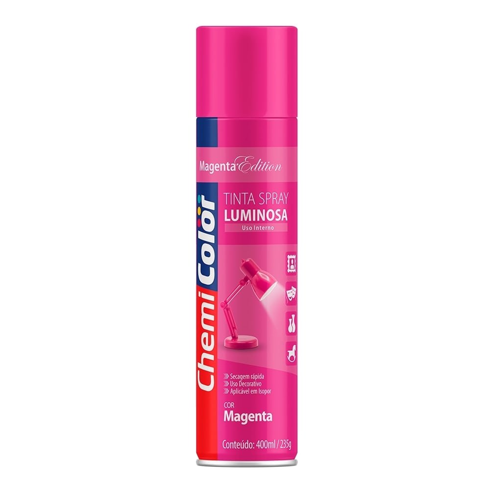 Tinta Spray Chemicolor Luminosa Magenta 400ml