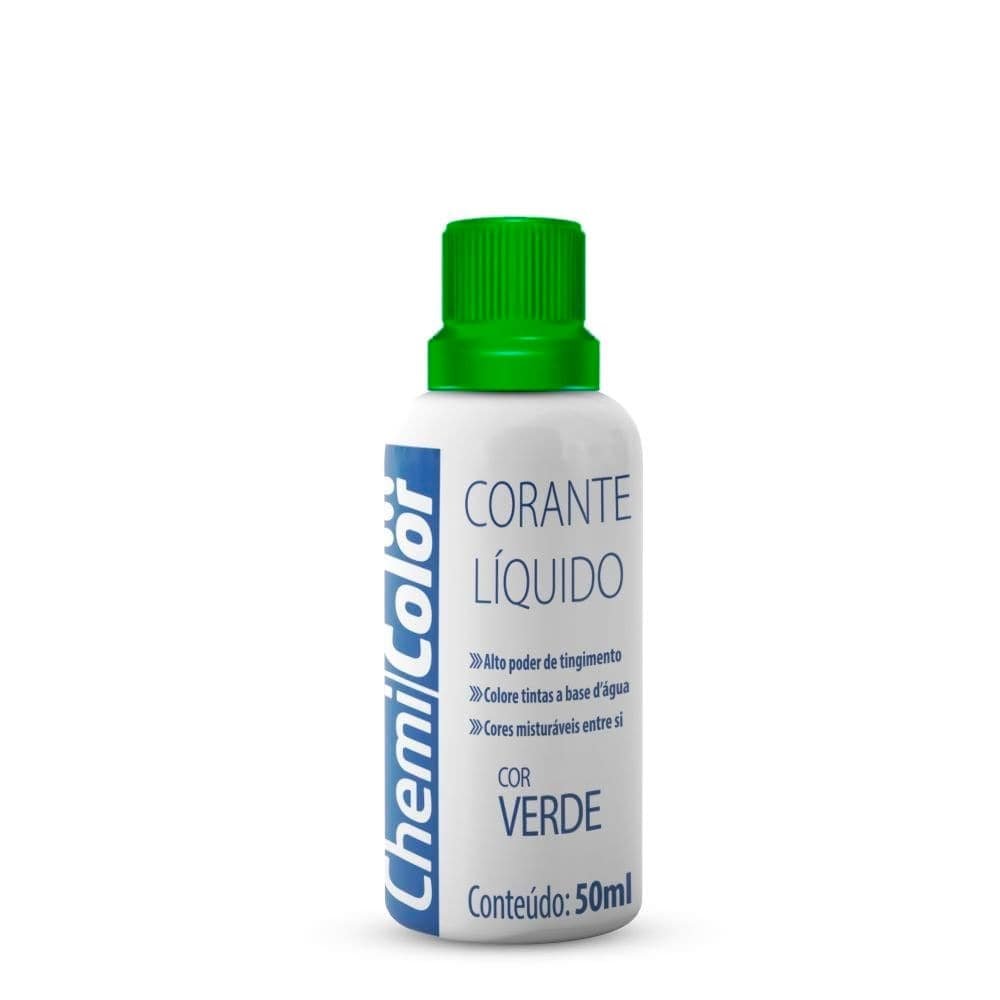 Corante Chemicolor Líquido Verde 50ml - Embalagem com 12 Unidades
