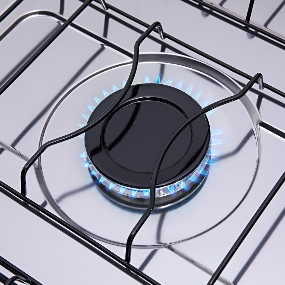 Fogão de Piso Atlas 5 Bocas Mônaco Plus - Mesa de Inox, Acendimento Automático, Branco, Bivolt