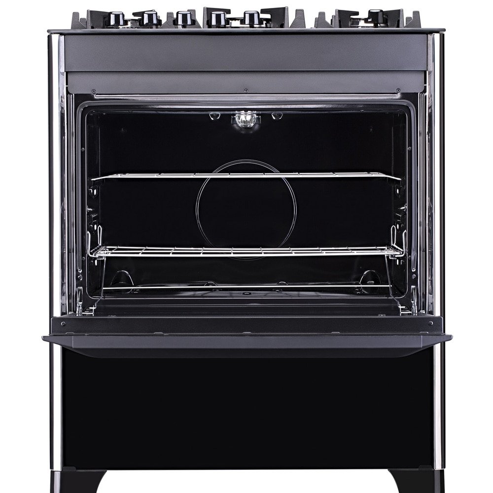 Fogão de Piso Dako 5 Bocas Magister, Preto, Mesa de Vidro, Acendimento Automático, Bivolt