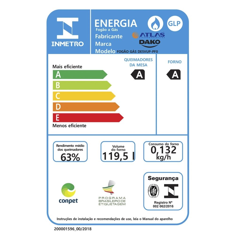 Fogão de Embutir Dako 5 Bocas Glass DE5VUP-PF0, Mesa de Vidro, Acendimento Automático, Preto, Bivolt