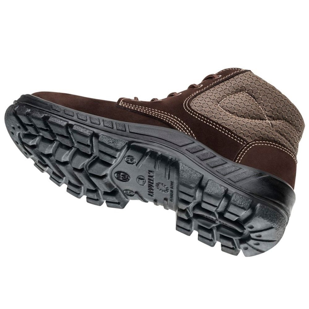 Botina de Segurança Marluvas 50B26-BP Nubuck Cano Baixo Café 41