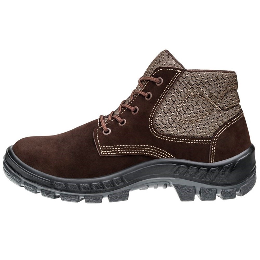 Botina de Segurança Marluvas 50B26-BP Nubuck Cano Baixo Café 43