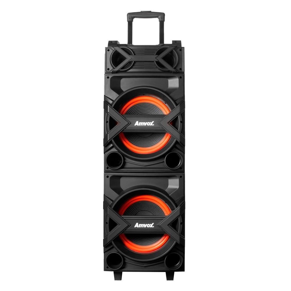 Caixa Amplificadora Amvox ACA-1002 Trovão, Bluetooth, USB, 1000W, Preto, Bivolt