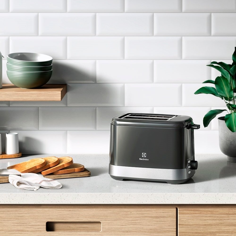 Torradeira Elétrica Electrolux Efficient ETS10, 800W, Grafite, 110V