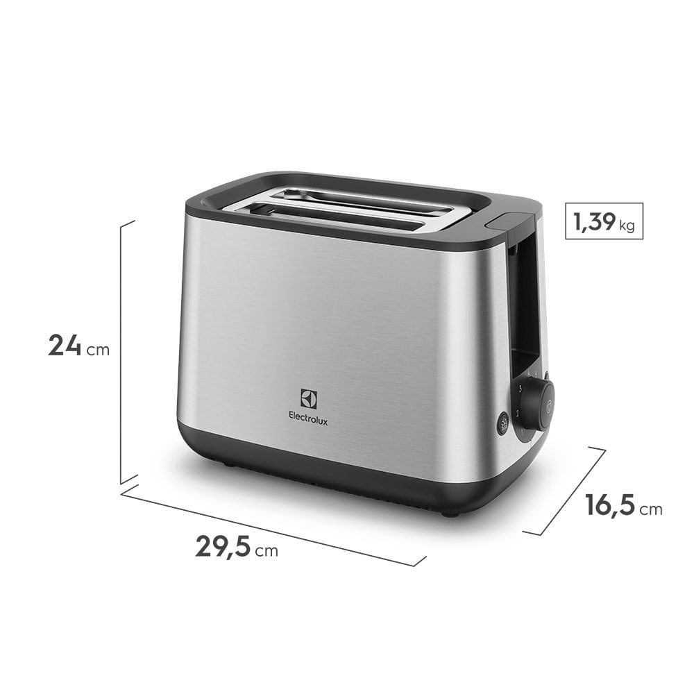 Torradeira Elétrica Electrolux Experience ETS25, 730W, Inox, 110V