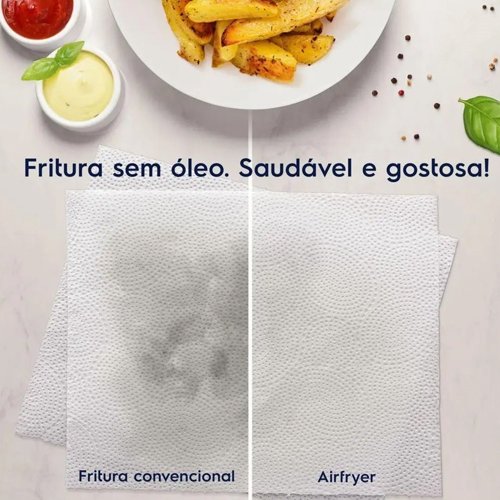 "Fritadeira Air Fryer Electrolux EAF20 - 3,2 Litros, Painel Digital, 1400W, Grafite, 220V