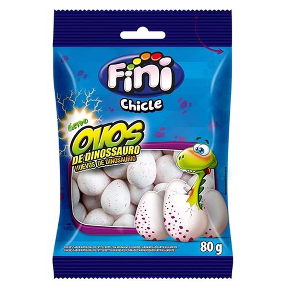 Chicle Fini Ovo de Dinossauro - Embalagem com 12 Unidades