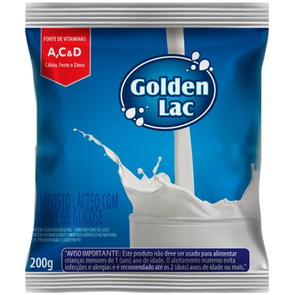 Leite Em Pó Golden Lac Composto Lacteo 200g - Embalagem c/ 50 unidades