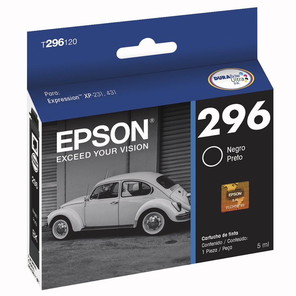 Cartucho Original Epson 296 para Impressoras XP-231, XP-241 e XP-431