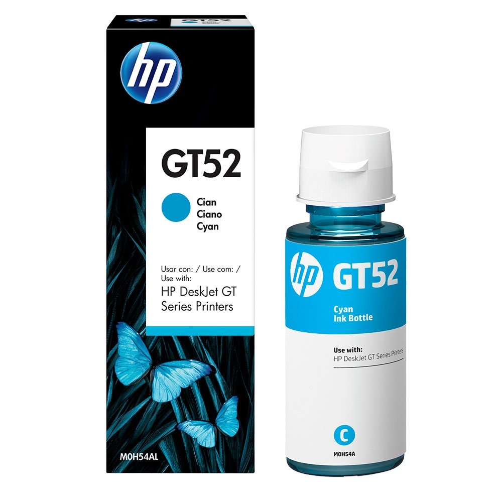 Garrafa de Tinta HP GT52 M0H54AL Ciano para Impressoras 5822,416,517,532,617