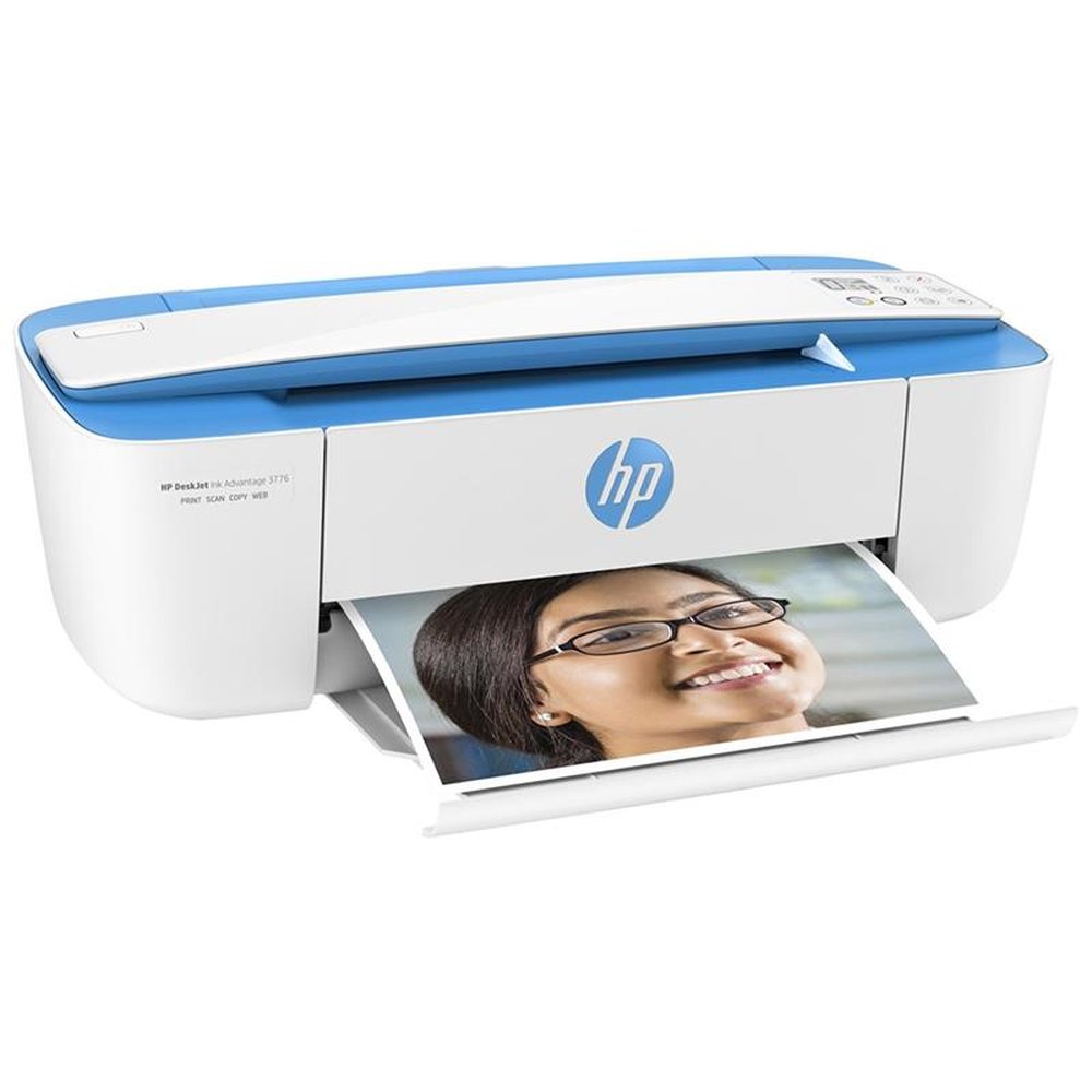 Multifuncional HP Deskjet Ink Advantage 3776 | Jato de Tinta, Colorida, Wi-Fi + USB 2.0 Copiadora e Scanner, Branca, Bivolt