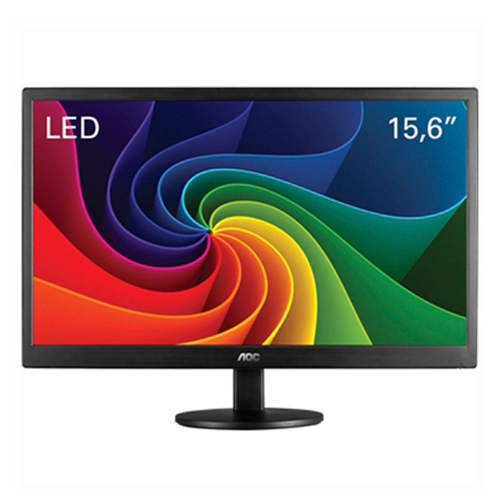 Monitor LED 15,6" AOC E1670SWU, HD, Resolução 1366x768, Widescreen, VGA, Painel TN, 60HZ