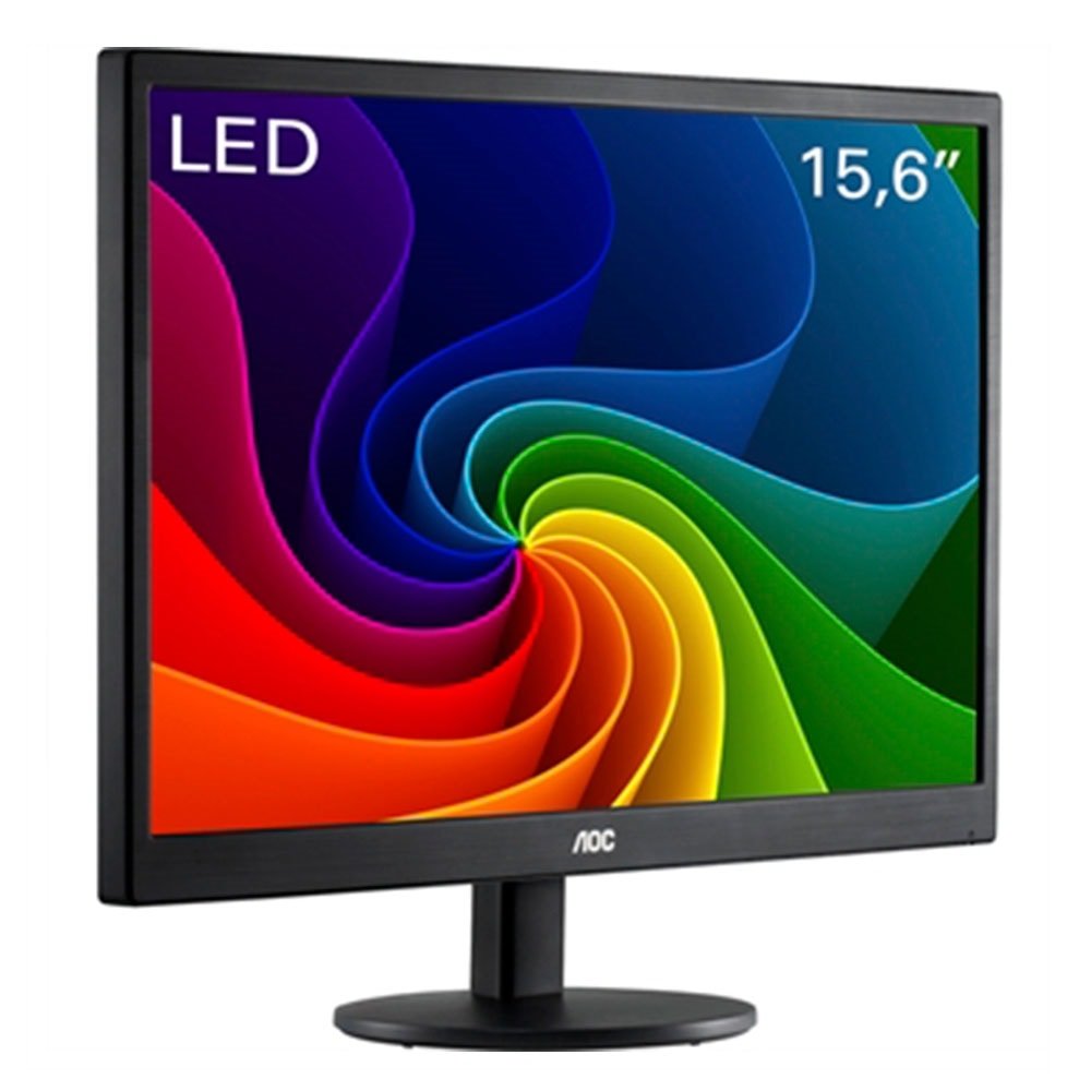 Monitor LED 15,6" AOC E1670SWU, HD, Resolução 1366x768, Widescreen, VGA, Painel TN, 60HZ