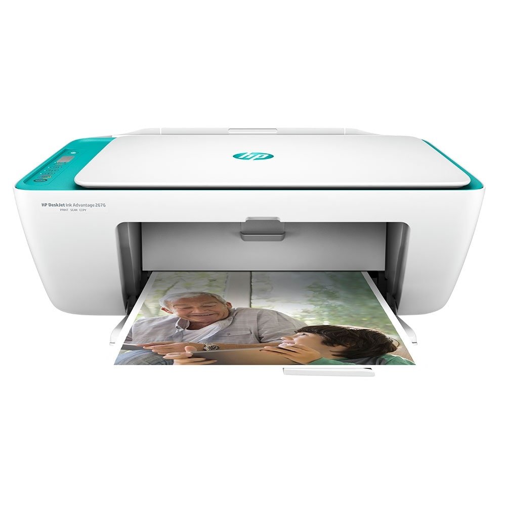 Multifuncional HP Deskjet Ink Advantage 2676 - Jato de Tinta, Colorida, Wi-Fi, Wireless, USB, Branco e Bivolt