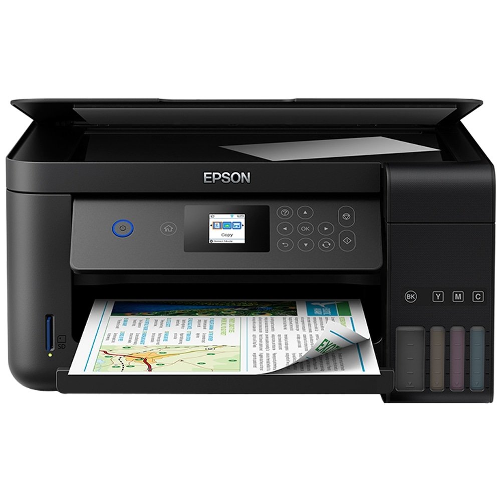 Multifuncional Epson Ecotank L4160, Tanque de Tinta Colorida, Wi-Fi Direct, Wireless, USB, Preto, Bivolt