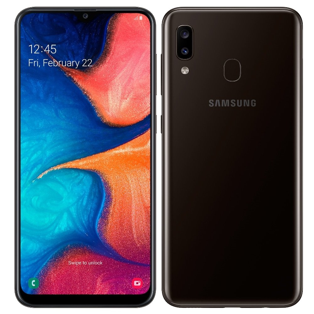 Smartphone Samsung Galaxy A20, Dual Chip, Preto, Tela 6.4", 4G, Android, 13MP+5MP e frontal 8MP, 32GB