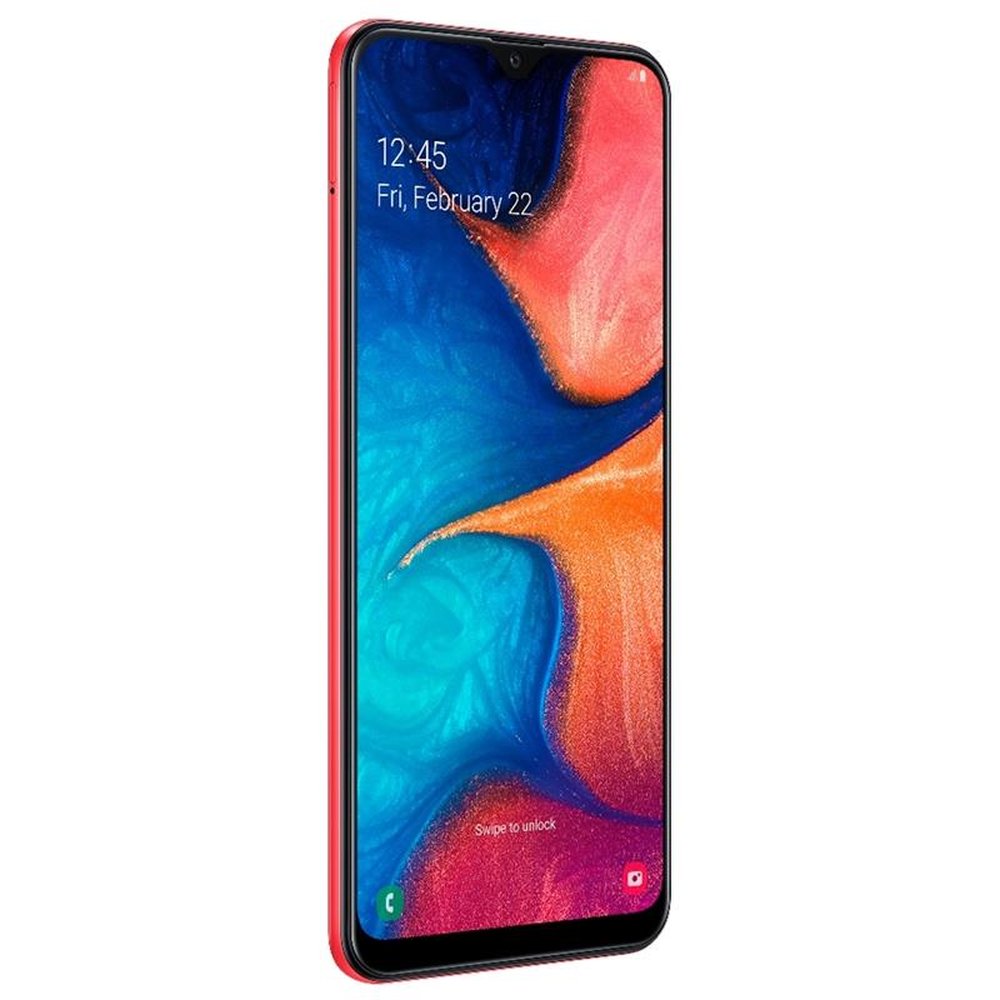 Smartphone Samsung Galaxy A20, Dual Chip, Vermelho, Tela 6.4", 4G+Wi-Fi, Android, Câm dupla 13MP+5MP e frontal 8MP, 32GB