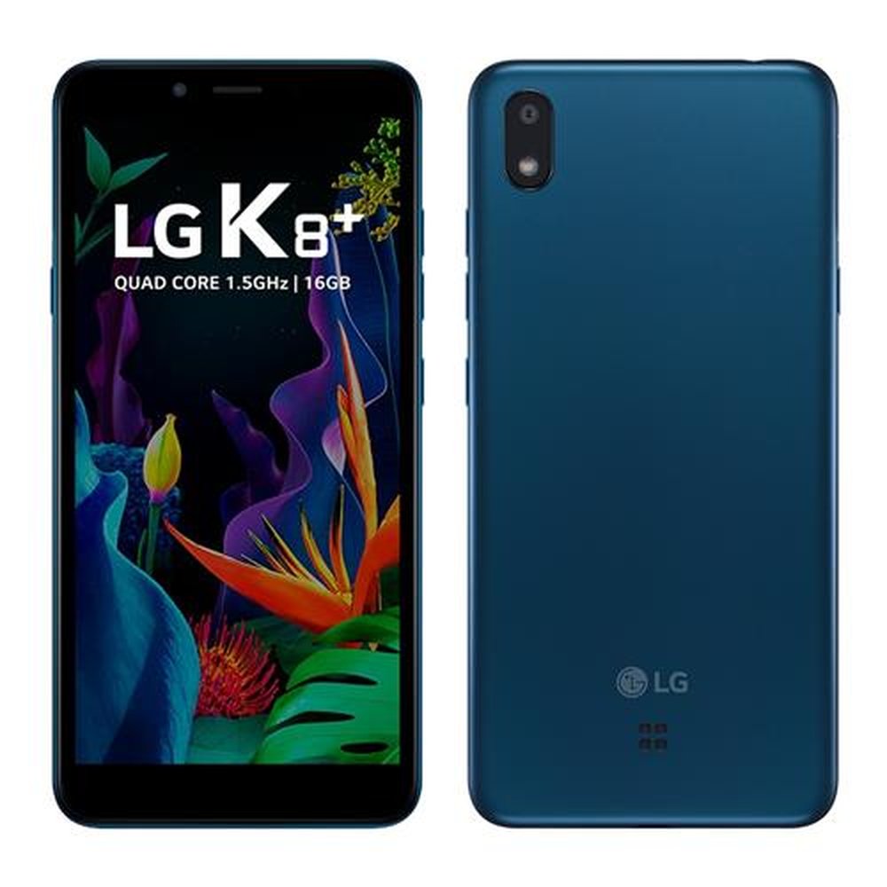 Smartphone LG K8+ Azul, Tela 5.45", 4G+Wi-Fi, Android GO, Câm Traseira 8MP e Frontal 5MP, 1GB RAM, 16GB