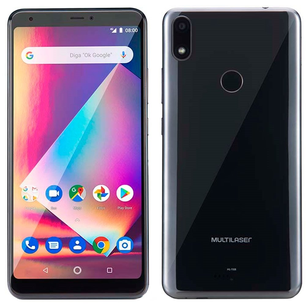 Smartphone Multilaser MS60Z P9085, Dual Chip, Tela 6", 4G+WiFi, Android 8.1, Câmera traseira 13MP, 16GB