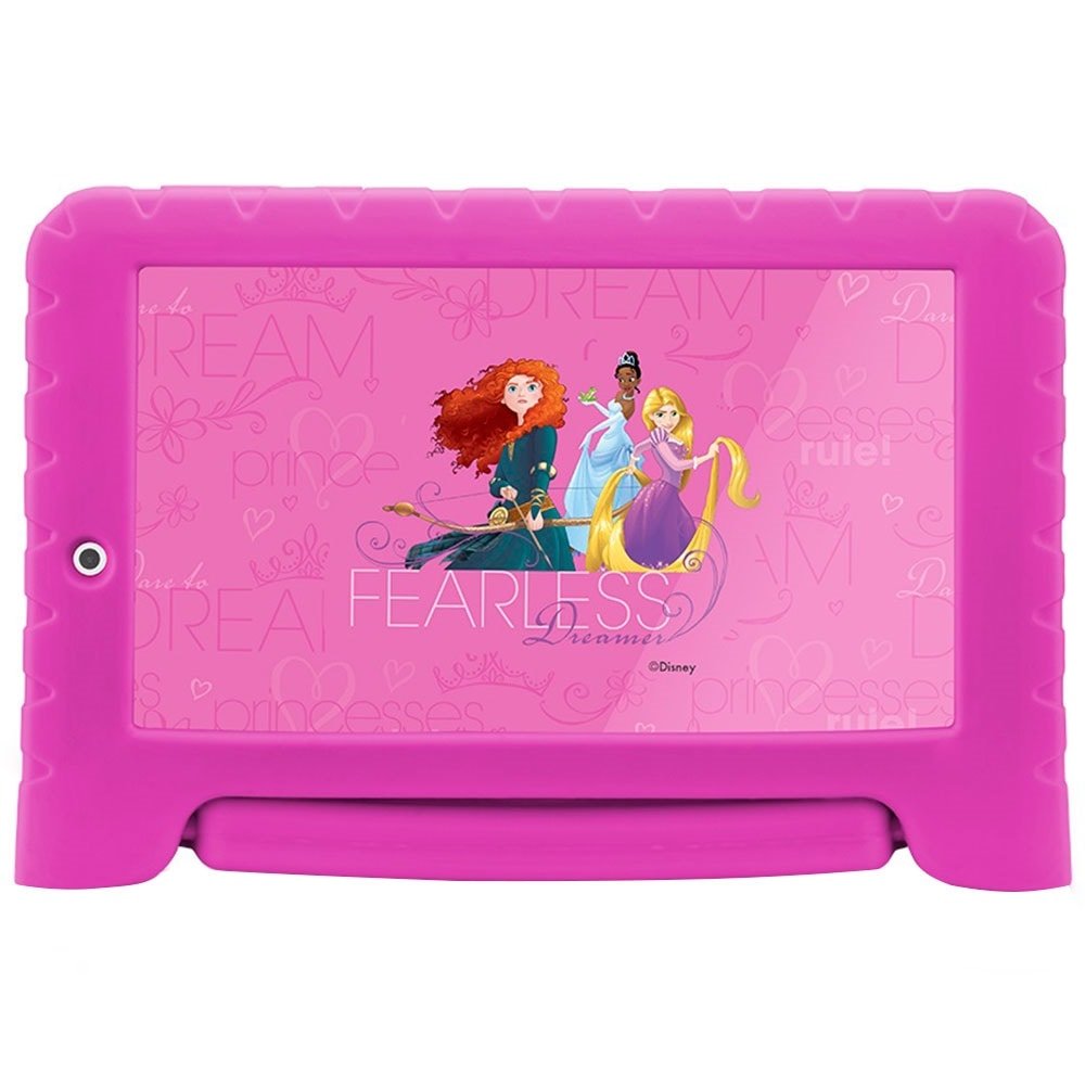 Tablet Multilaser Disney Princesas Plus, Rosa, Tela 7", Wi-fi, Bluetooth, Android Oreo, 2MP, 16GB