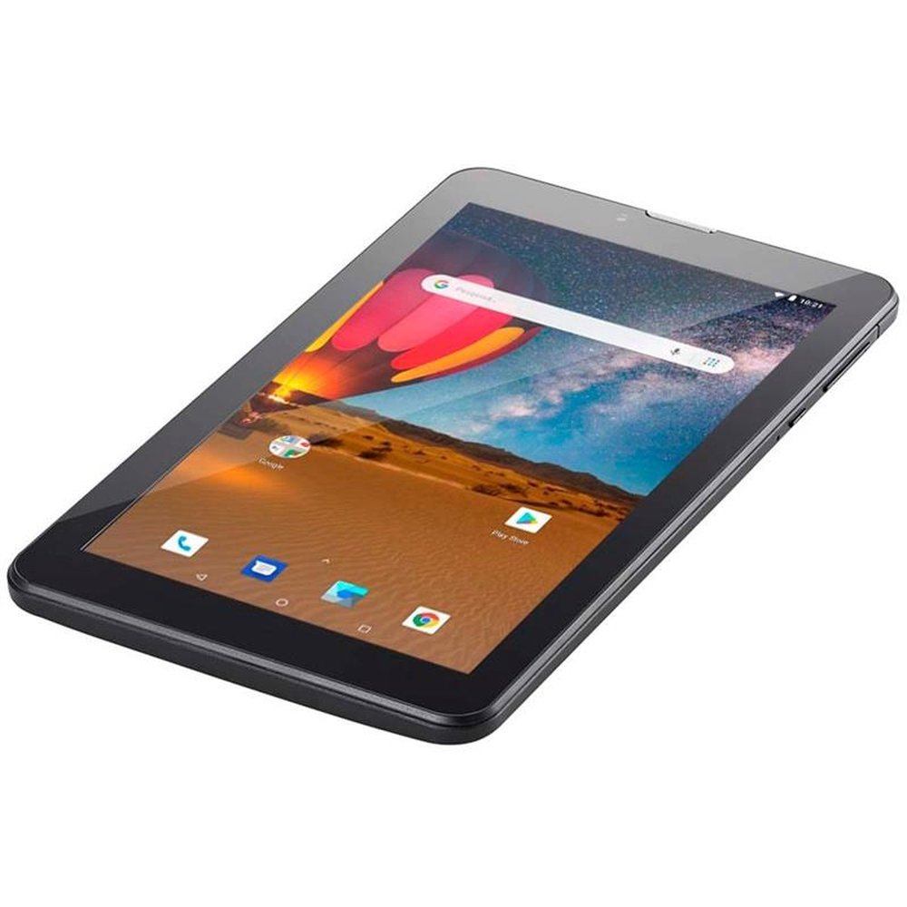 Tablet Multilaser M7 Plus, Preto, Tela 7", 3G+Wi-Fi, Bluetooth, Android 10, Câm traseira 2MP, 16GB