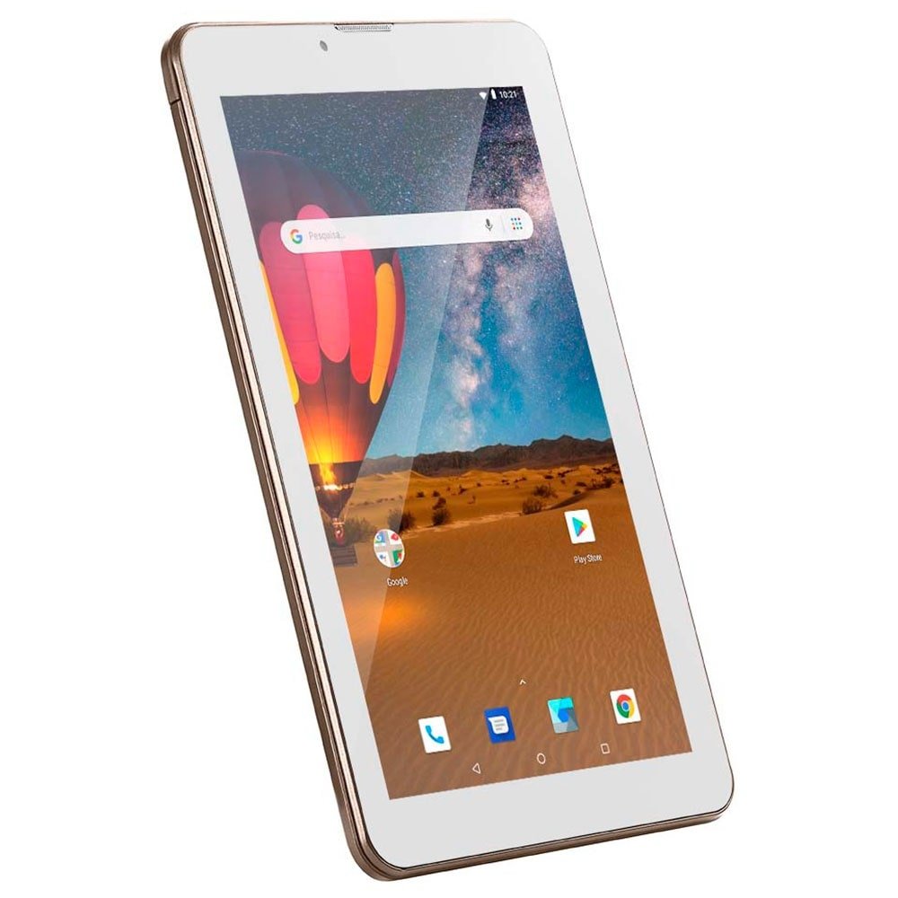 Tablet Multilaser M7 Plus, Dourado, Tela 7", 3G+Wi-Fi, Bluetooth, Android 10,Câm traseira 2MP, 16GB