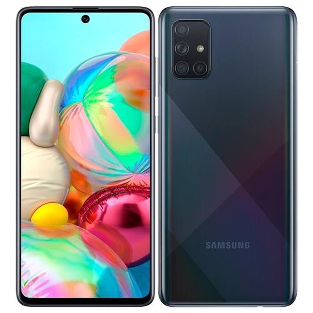 Smartphone Samsung Galaxy A71, Preto,Tela 6.7", 4G+Wi-Fi+NFC, Android 10,Câm Traseira 64+12+5+5MP e Frontal 32MP, 128GB