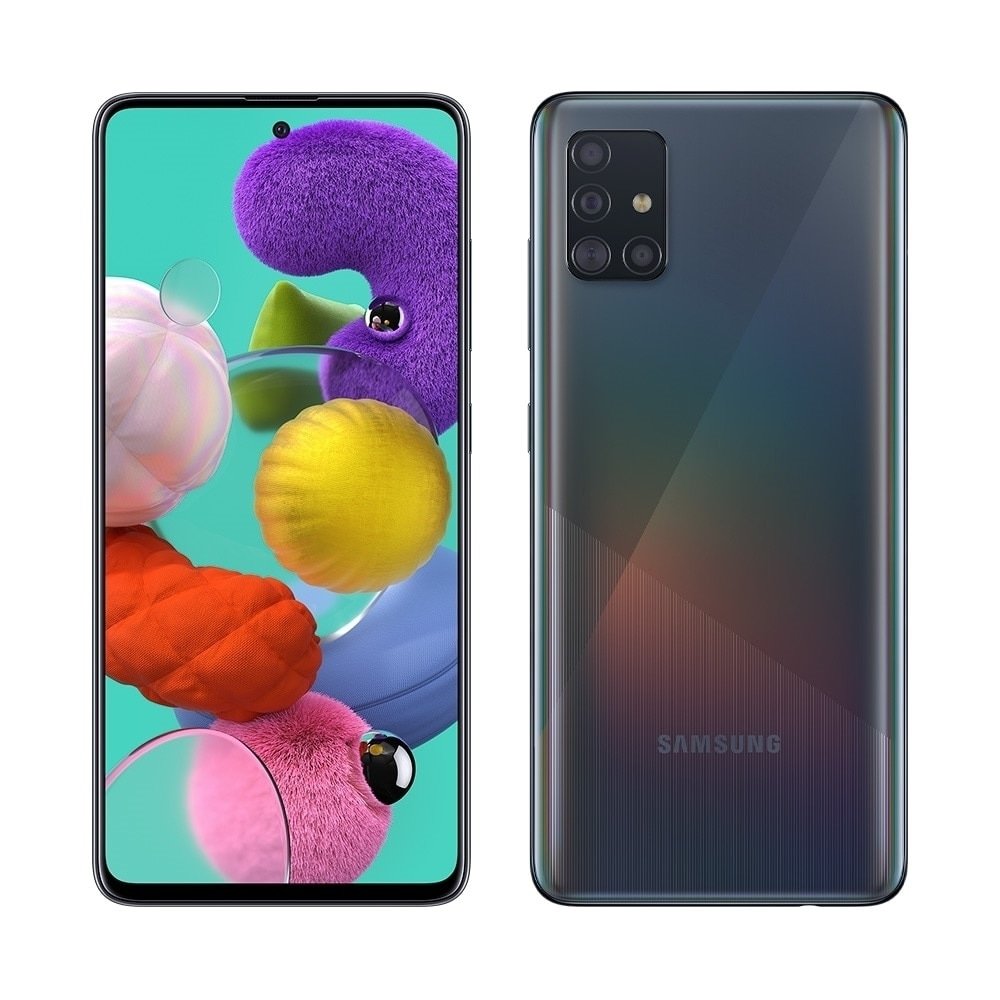 Smartphone Samsung Galaxy A51, Preto, Tela 6.5", 4G+WiFi+NFC,Android, Câm Traseira 48+12+5+5MP e Frontal 32MP,4GB RAM,128GB