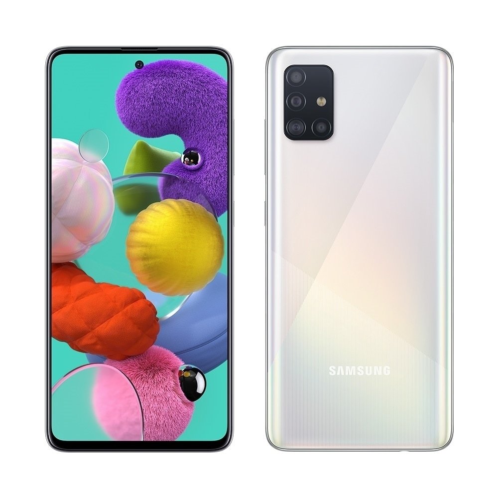 Smartphone Samsung Galaxy A51, Branco, Tela 6.5",4G+WiFi+NFC, Android,Câm Traseira 48+12+5+5MP e Frontal 32MP,4GB RAM,128GB