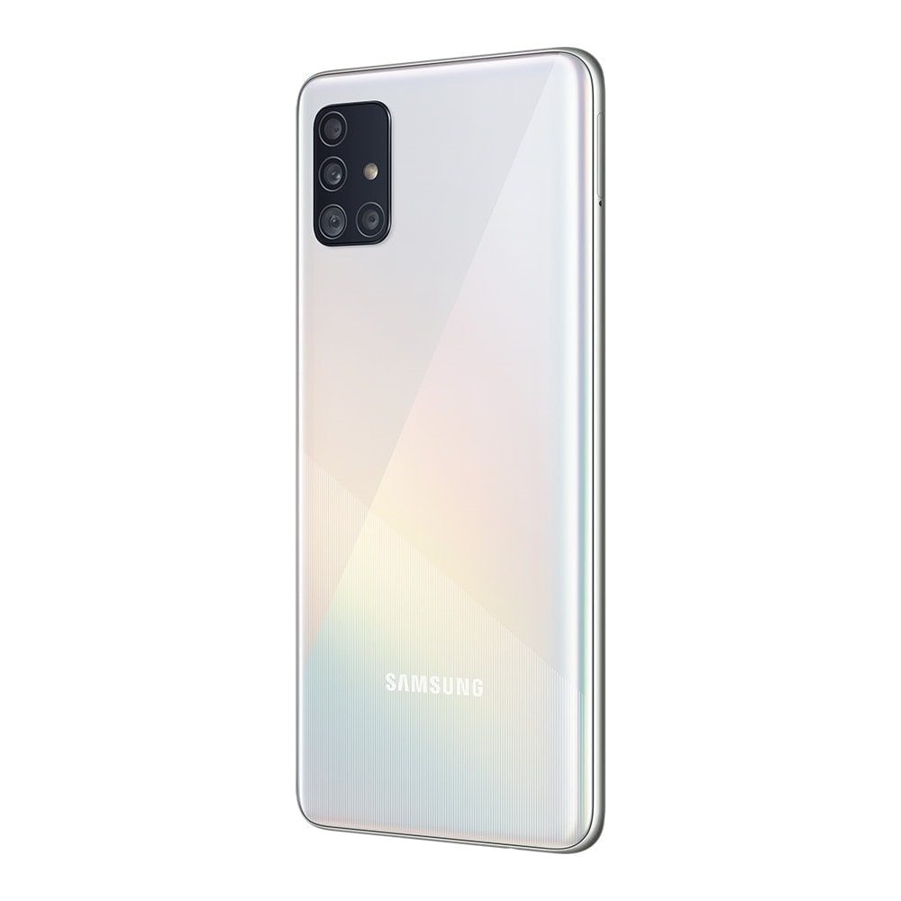 Smartphone Samsung Galaxy A51, Branco, Tela 6.5",4G+WiFi+NFC, Android,Câm Traseira 48+12+5+5MP e Frontal 32MP,4GB RAM,128GB