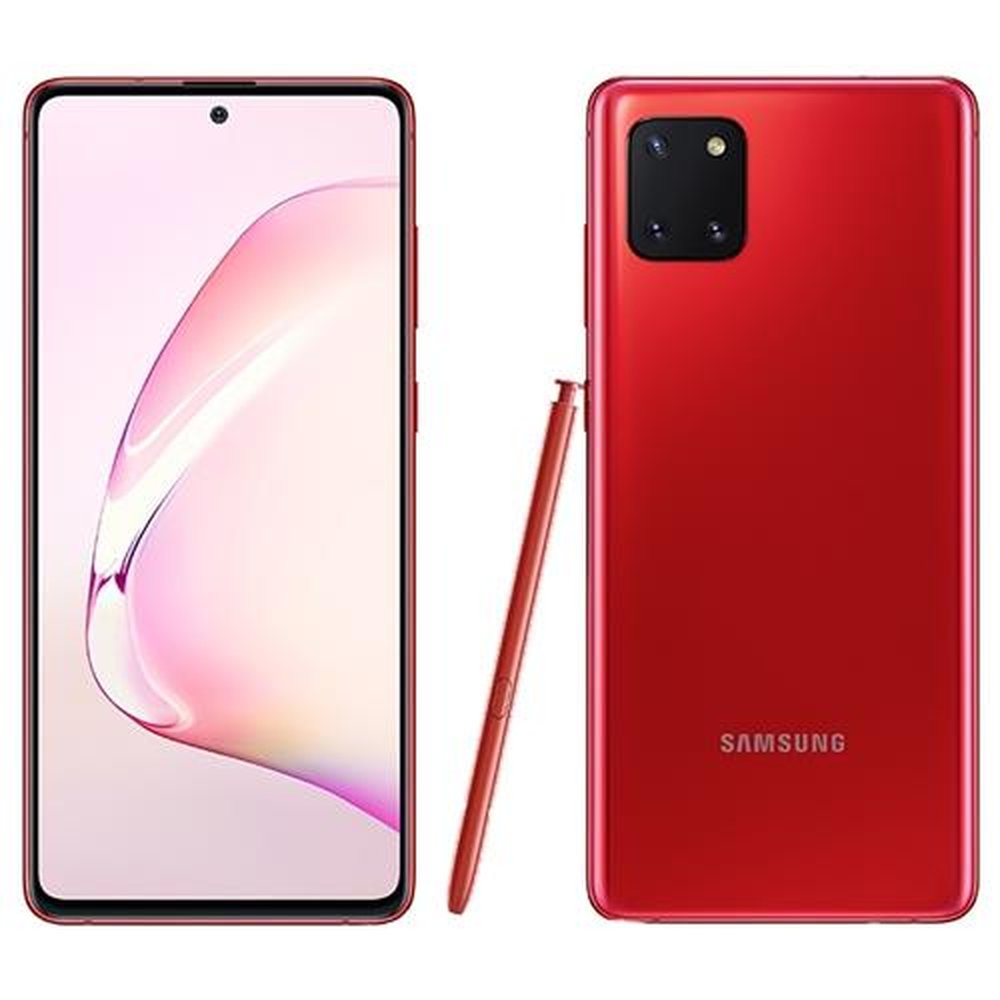 Smartphone Samsung Galaxy Note 10 Lite, Vermelho ,Tela 6.7", 4G+Wi-Fi+NFC,Android, Câm 12+12+12MP e Frontal 32MP,6GB RAM,128GB