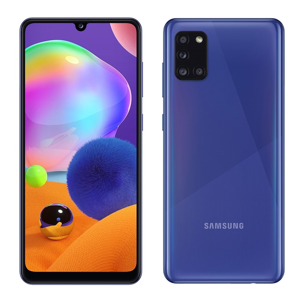 Smartphone Samsung Galaxy A31, Azul, Tela 6.4", 4G+Wi-Fi, Android, Câm Traseira 48M+8+5+5MP e Frontal 20MP, 128GB