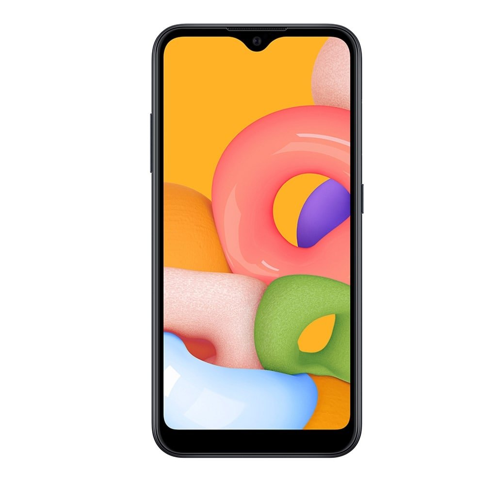 Smartphone Samsung Galaxy A01, Preto, Tela 5.7", 4G+Wi-Fi, Android, Câm Traseira 13+2MP e Frontal 5MP, 32GB