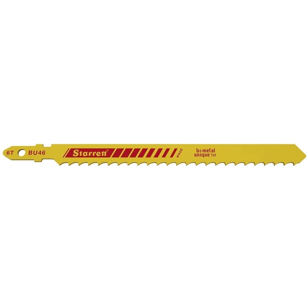 Lâmina Serra Tico Tico Starrett Bi-Metalica 4P 6 Dentes Para Madeira BU46 - Embalagem com 5 Unidades