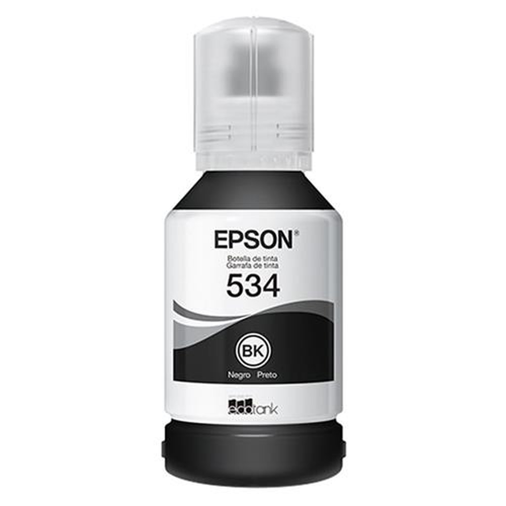 Garrafa de Tinta Original Epson EcoTank 534 T534120 Preto para Impressoras M1120, M2170, M3170