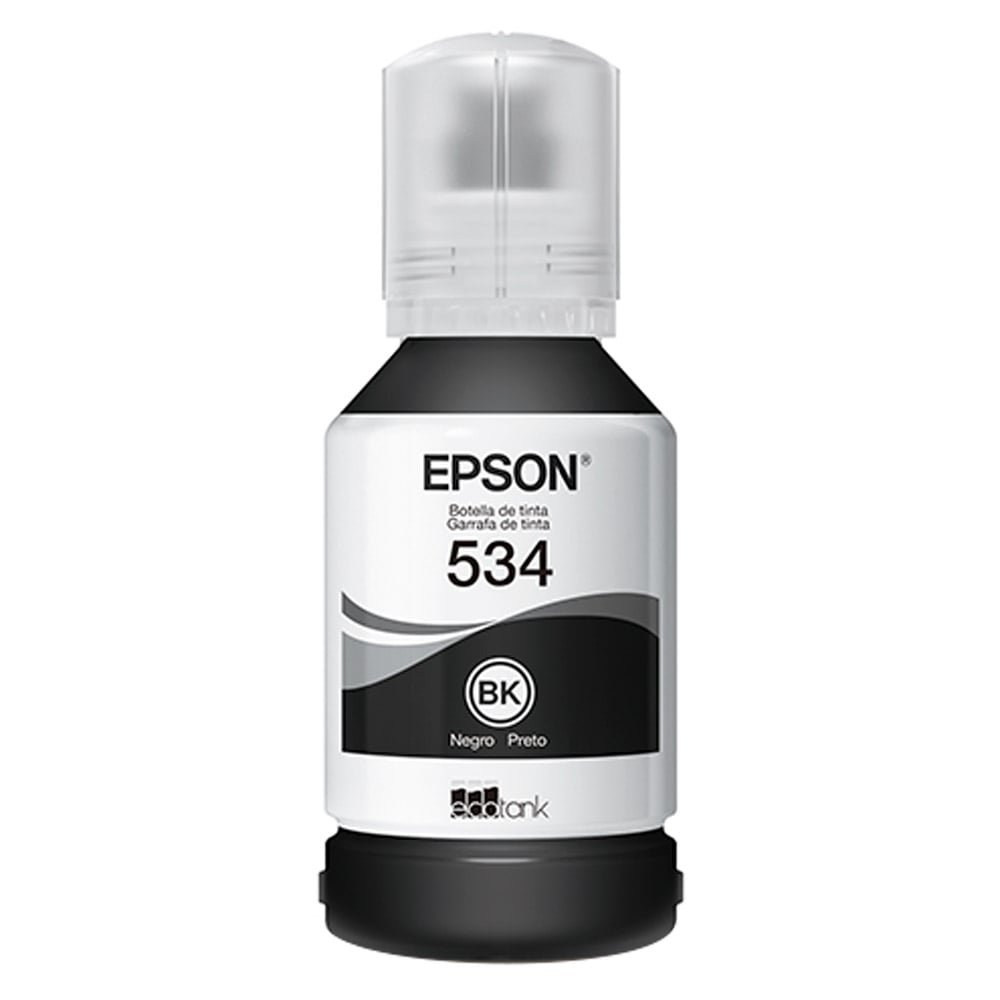 Garrafa de Tinta Original Epson EcoTank 534 T534120 Preto para Impressoras M1120, M2170, M3170
