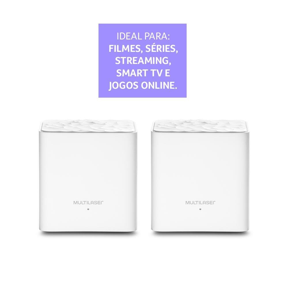 Roteador Wireless Multilaser Mesh Cosmo AC1200, 1200Mbps, Dual Band, 2 Unidades