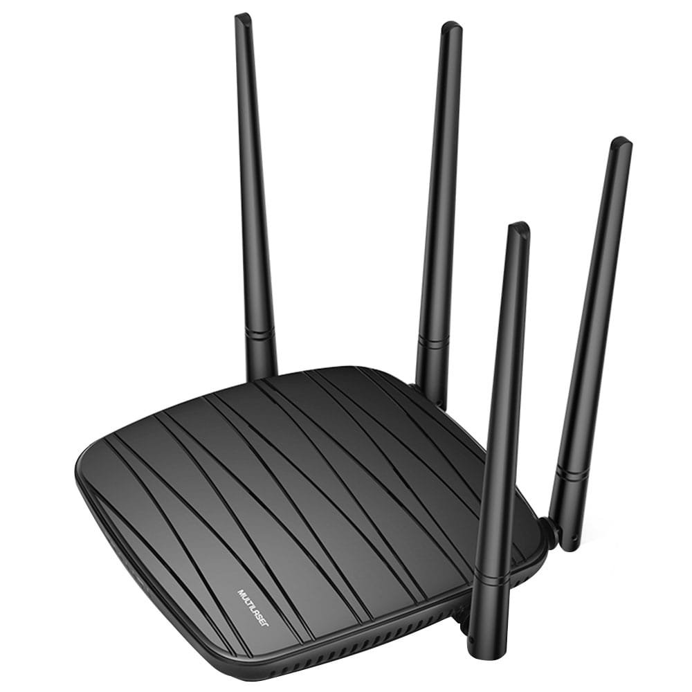 Roteador Wireless Multilaser RE018 AC1200, 1200Mbps, Dual Band, 4Portas, 4 Antenas e IPV6